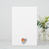 basketbal en netto-vectorafbeelding briefpapier (Staand voorkant)