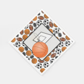 Basketbal en ring servet (Hoek)