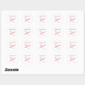 Basketbal en Scute SS Schattigee SS Ronde Sticker (Vel)