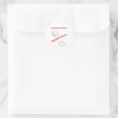 Basketbal en Scute SS Schattigee SS Ronde Sticker (Tas)