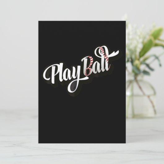 basketbal en speelbal save the date (Staand voorkant)