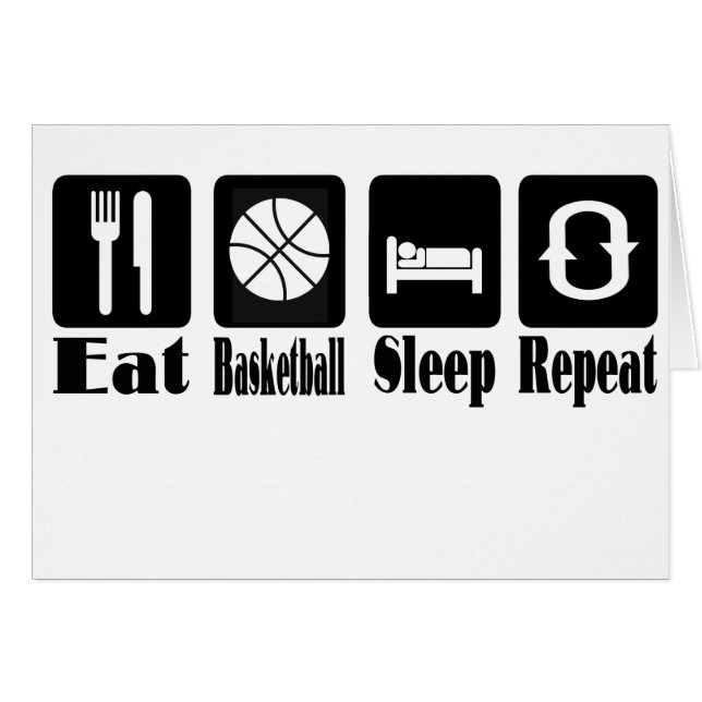 basketbal eten en herhalen (Voorkant Horizontaal)