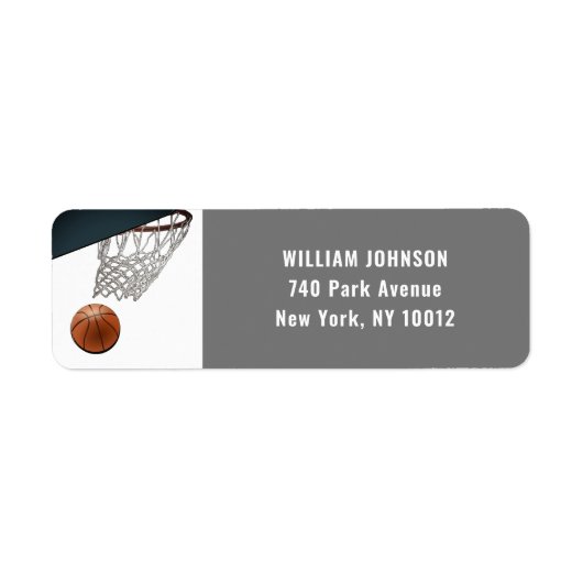 Basketbal Etiket (Voorkant)