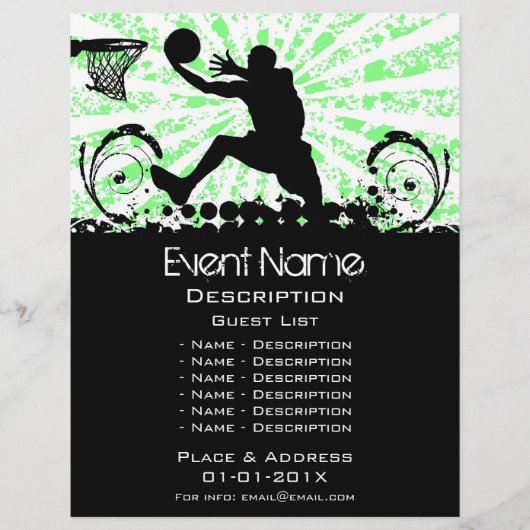 Basketbal Evenement Promotie Flyer (Voorkant)