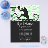 Basketbal Evenement Promotie Flyer (Enkel)