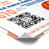 Basketbal Event Fundraiser School Church Coach Poster (Hoek)