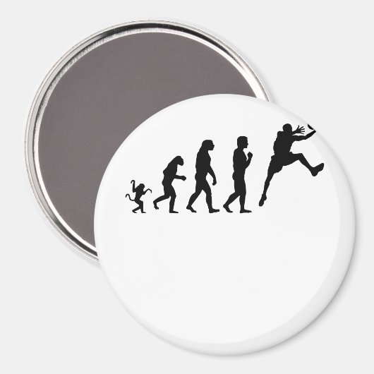 Basketbal evolutie, #Basketball Magneet (Voorkant / Achterkant)