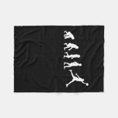 Basketbal Evolution kampioen basketbalspeler Fleece Deken (Voorkant (Horizontaal))