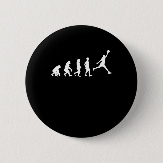 Basketbal Evolution kampioen basketbalspeler Ronde Button 5,7 Cm (Voorkant)