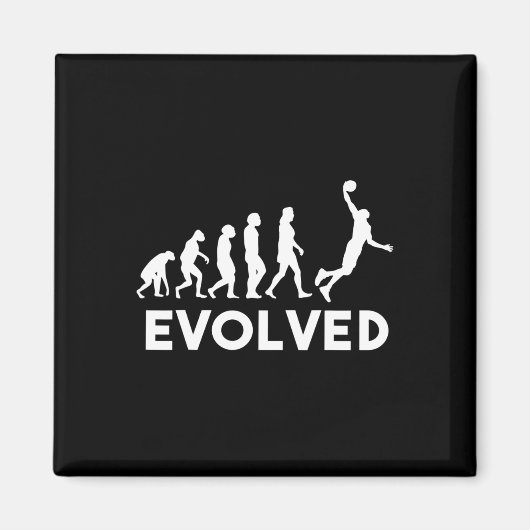 Basketbal Evolution Mannen Vrouwen Jongens Meisjes Magneet (Voorkant)