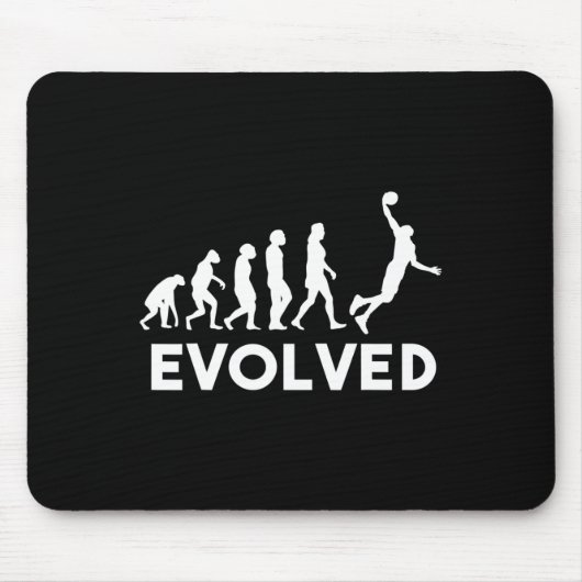 Basketbal Evolution Mannen Vrouwen Jongens Meisjes Muismat (Voorkant)
