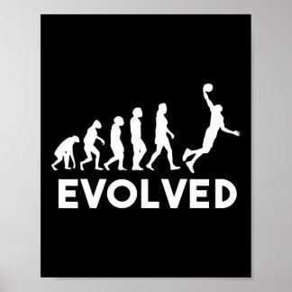 Basketbal Evolution Mannen Vrouwen Jongens Meisjes Poster