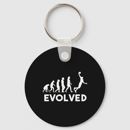 Basketbal Evolution Mannen Vrouwen Jongens Meisjes Sleutelhanger (Voorkant)