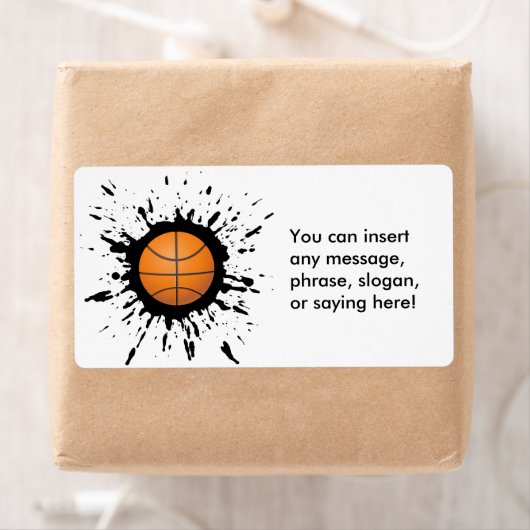 Basketbal Explosie Etiket (Insitu)