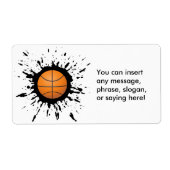 Basketbal Explosie Etiket (Voorkant)