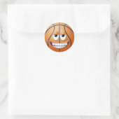 Basketbal Face 2 Ronde Sticker (Tas)