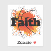 Basketbal Faith Design met Splash Art Sticker (Vel)