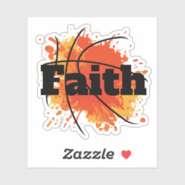 Basketbal Faith Design met Splash Art Sticker