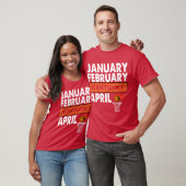 Basketbal Fan Januari Februari Kentucky April T-shirt (Unisex)