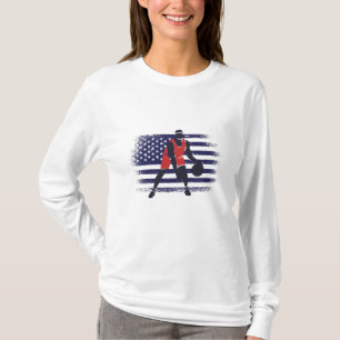 Basketbal Fan Jersey USA Vlag T-shirt