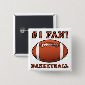 Basketbal Fan Niet Grappig Knop Speldje (Voorkant /achterkant)