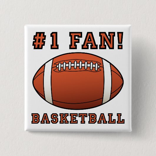 Basketbal Fan Niet Grappig Knop Speldje (Voorkant)