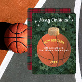 Basketbal Fan Ornament Kerst Kaart