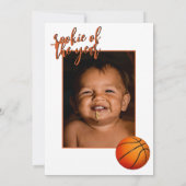 Basketbal Feest Uitnodiging Eerste Jaar Basketbal  (Achterkant)