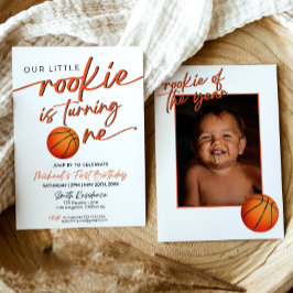 Basketbal Feest Uitnodiging Eerste Jaar Basketbal