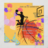 basketbal feestdagenkaart (Voorkant / Achterkant)