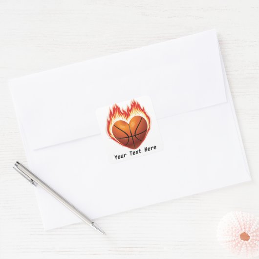 Basketbal Flame Stickers (Envelop)