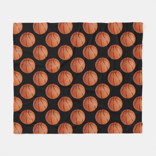 Basketbal Fleece Deken (Voorkant (Horizontaal))