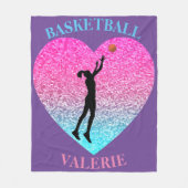 Basketbal fleece deken (Voorkant)