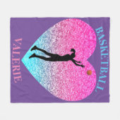 Basketbal fleece deken (Voorkant (Horizontaal))