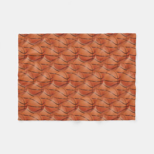 Basketbal Fleece Deken (Voorkant (Horizontaal))