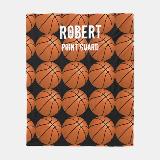 Basketbal fleece deken sportfans atleten (Voorkant)