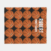 Basketbal fleece deken sportfans atleten (Voorkant (Horizontaal))