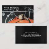 Basketbal fluitje en schoolbord | teamcoach visitekaartje (Voorkant / Achterkant)