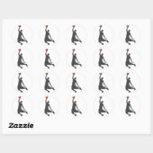 Basketbal Fly Guy Ronde Sticker (Vel)