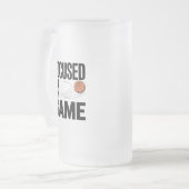 Basketbal Focused Frosted Glass Mok (Voorkant links)