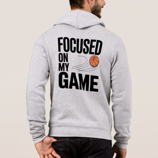 Basketbal Focused Mannen Hoodie (Achterkant)