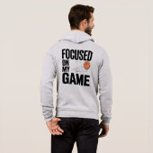 Basketbal Focused Mannen Hoodie (Achterkant volledig)