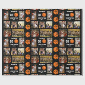Basketbal foto collage fleece deken cadeaupapier (Vlak)
