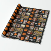 Basketbal foto collage fleece deken cadeaupapier (Uitgerold)