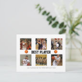 Basketbal foto collage sjabloon Foto Blok Briefkaart (Staand voorkant)