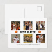 Basketbal foto collage sjabloon Foto Blok Briefkaart (Voorkant / Achterkant)