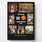 Basketbal Foto Collage Speler gepersonaliseerd Fotoplaat (voorkant)
