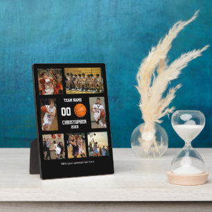 Basketbal Foto Collage Speler gepersonaliseerd Fotoplaat