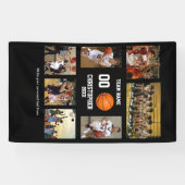 Basketbal Foto Collage Speler Gepersonaliseerd  Spandoek (Horizontaal)