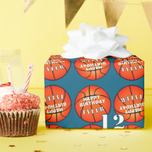 Basketbal Foto Gelukkige Verjaardag Cadeaupapier
